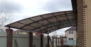 Навесы из поликарбоната к дому Белореченск, цена от 3759 руб.